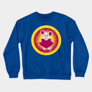 Little mouse gives you a heart Crewneck Sweatshirt